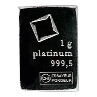 1 Gram Platinum Bar (Random Brand, No Assay Card)