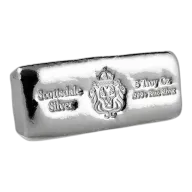 5 oz Scottsdale Poured Cast Silver Bar