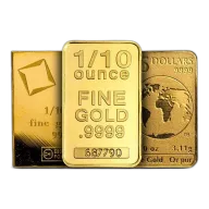 1/10 oz Gold Bar (Varied Condition, Any Mint)