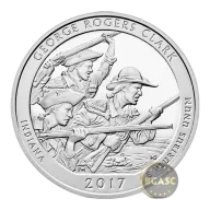 2017 5 oz ATB George Rogers Clark National Historical Park Silver Coin (BU)