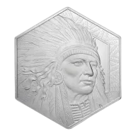 10 oz Bullion Works Buffalo Warrior Silver Hexagon Bar (New)