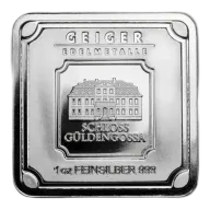 1 oz Silver Bar - Geiger Edelmetalle (Original Square Series)