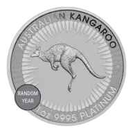 1 oz Australian Platinum Kangaroo Coin (Random Year, BU)