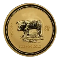 2007 1 oz Year of the Pig Gold Coin - Lunar Series I