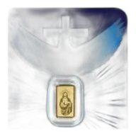 1 Gram Jesus Gold Bar In Dove and Cross Assay