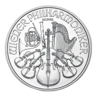 Random Year - 1 oz Austrian .999 Fine Silver Philharmonic Coin - Secondary Market - Milky Spots