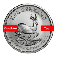 Random Year - South Africa 1 oz .999 Fine Silver Krugerrand BU