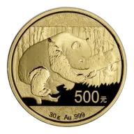 China Gold Panda 30 g 500 Yuan - BU - Random Date
