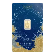 1/2 gram Gold Bar - PAMP Suisse Zodiacs - Gemini