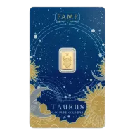 1/2 gram Gold Bar - PAMP Suisse Zodiacs - Taurus