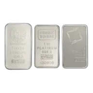 1 oz. Platinum Bar - Random Brand - Secondary Market - 999.5 Fine