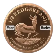 1/2 Oz Gold South Africa Krugerrand - BU (Random Year)