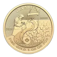 RCM Gold Coin (.99999), 1 oz Klondike - From Dore to Refining Gold - 2024