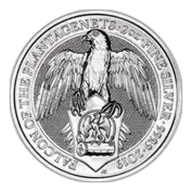 2019 2 oz Silver Queen's Beasts Falcon of the Plantagenets Bullion Coin