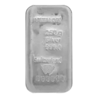 Metalor 250g Cast Silver Bullion Bar