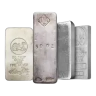 50 oz Silver Bar Unsealed (Circulated) - Various Brands