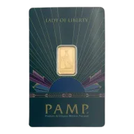 2.5 gram Gold Bar - PAMP Suisse Lady of Liberty