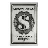 1/4 oz North View Products Money Gram Silver Card (New)