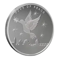 2025 1 oz The Holy Land Silver Dove Of Peace Round (BU)
