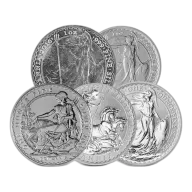 1 oz British Silver Britannia Coin (Random Year)