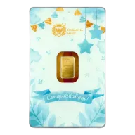 1 Gram Germania Mint Newborn Boy Gold Bar (New w/ Assay)