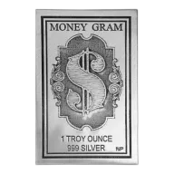 1 oz North View Products Money Gram Silver Card (New)