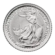 2020 Great Britain 1/10 oz .9995 Fine Platinum Britannia Coin BU