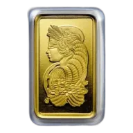 5 gram Gold Bar - PAMP Suisse Lady Fortuna Veriscan In Assay