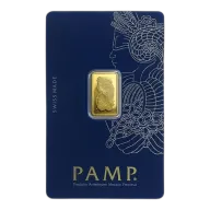 2.5 gram Gold Bar PAMP Suisse Lady Fortuna Veriscan In Assay