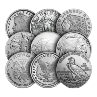 Misc. Minted Silver Round, 1/4 oz
