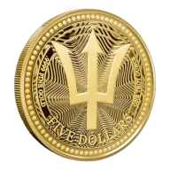 2025 1 oz Barbados Gold Trident Coin (BU)