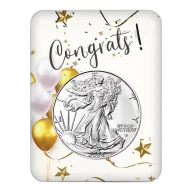 2026 1 oz American Silver Eagle Coin (BU, Congratulations Card)