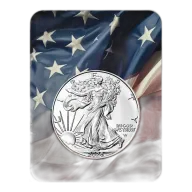 2026 1 oz American Silver Eagle Coin (BU, Flag Card)