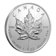 1 oz Canadian Silver Maple Leaf Coin (Random Year, Cull)