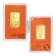 20 Gram Gold Bar (Inc Assay Card) (Circulated) - Valcambi Suisse