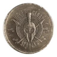 1 oz Silver Spartan MK BARZ Button