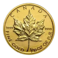 Pre-Owned 1/10 oz Maple Leaf Gold Coin