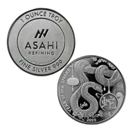 2025 1 oz Lunar Snake Silver Round - Asahi Refining