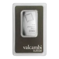 1 oz Platinum Valcambi Bar