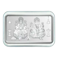 20 Gram Lakshmi Ganesha Silver Bar(Inc Assay Card) - Kundan