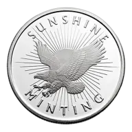 1 oz Silver Round (Circulated) - Sunshine Mint