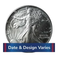 Random Year $1 1-oz American Silver Eagle Impaired