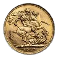 1917-P Australia Gold Sovereign George V BU