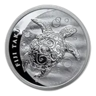 2013 1 oz Silver New Zealand Mint $2 Fiji Taku .999 Fine Silver