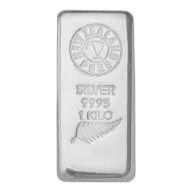 1kg NZ Pure Silver Cast Bar 999.5