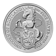 2018 2 oz Silver Great Britain Queen's Beasts - Unicorn