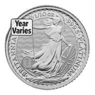 1/10 Oz Platinum Great Britain Britannia - BU (Random Year)