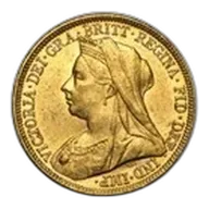 1893-1901-M Australia Gold Sovereign Victoria Veil Head AU