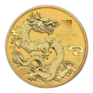 2024 Australia 1/2 oz Gold Lunar Dragon BU (Series III)