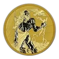 2021 Tuvalu 1 oz Gold Gods of Olympus BU (Zeus)